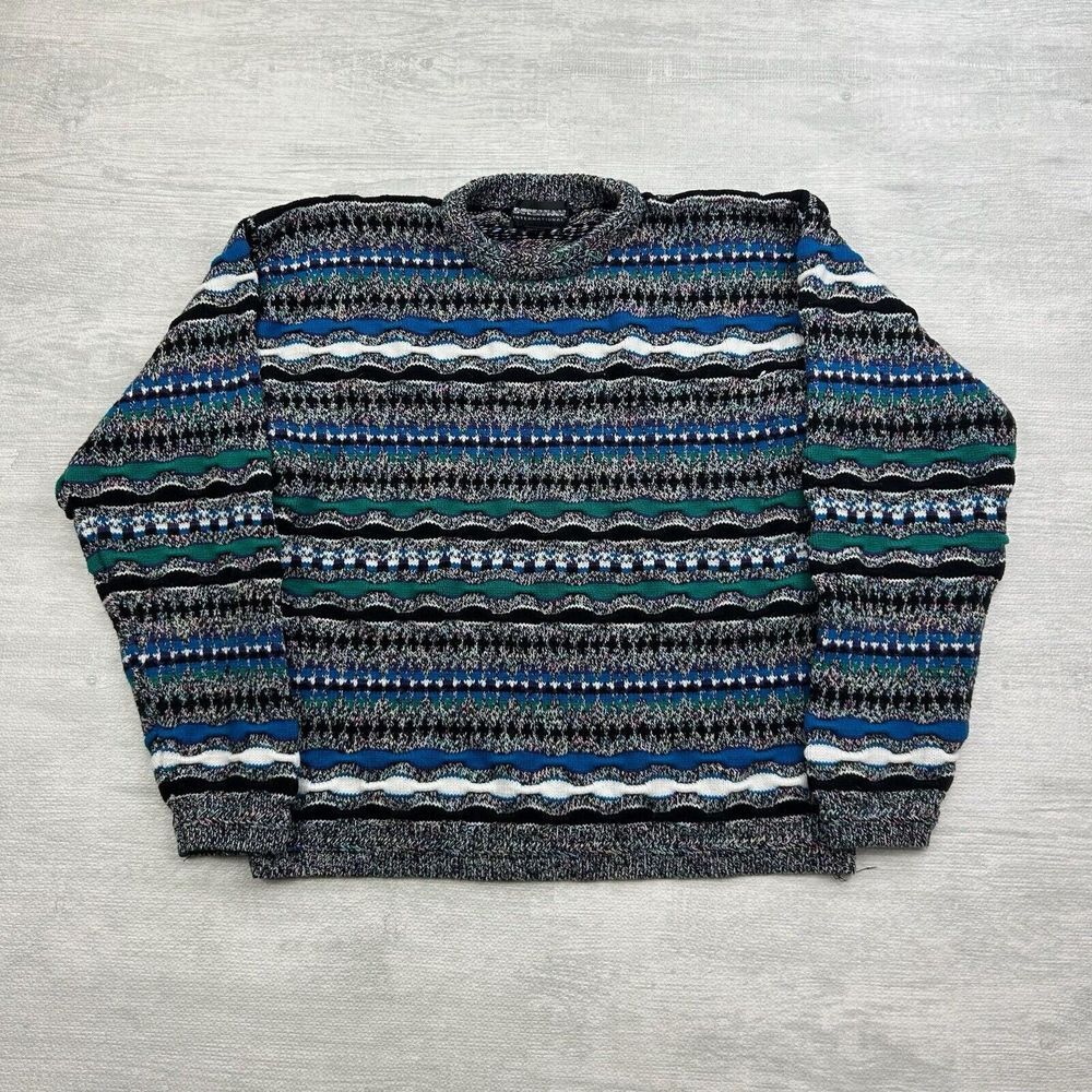 Vintage Expressions International Sweater Adult XL Coogi Retro 3D Chunky Knit